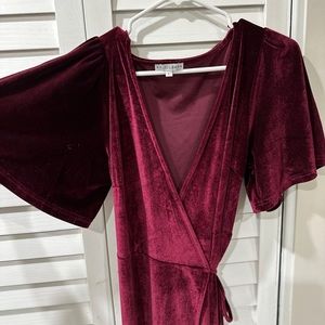 Baltic Born Meghan Velvet Wrap Maxi Dress